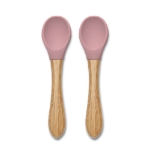 Silicone spoons whit bamboo - 2pcs